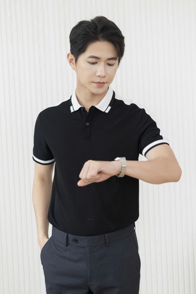 Áo Polo Nam Regular GENEROS MF010125004 Đen