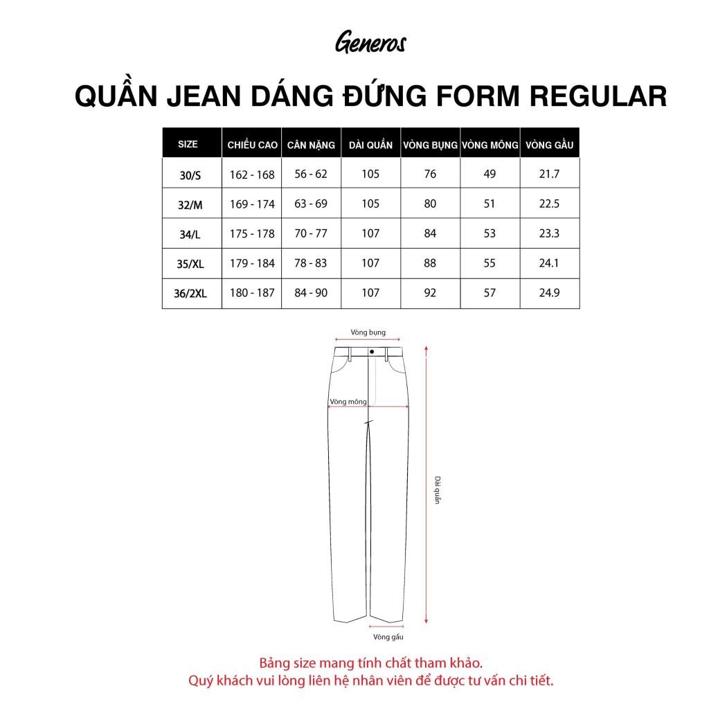Quần Jeans Nam Generos MF020126001 Đen Basic