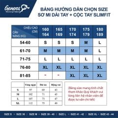 Áo Sơ Mi GENEROS Cộc Tay Slimfit 010125113MFD