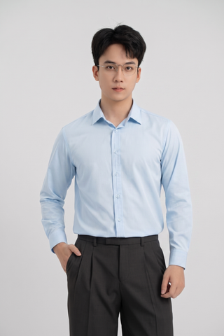 Áo Sơ Mi Dài Tay Classic Fit Generos 010126197MF Xanh #1