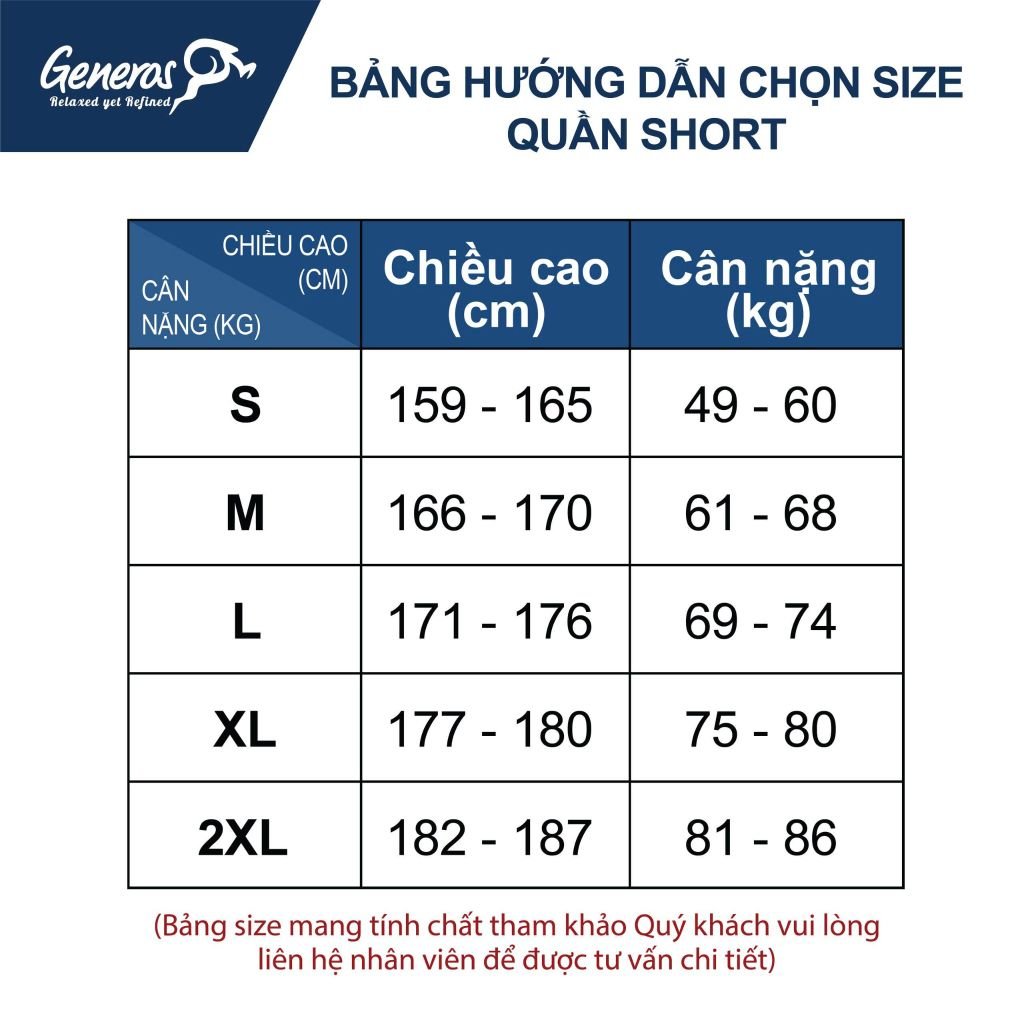 Quần Short Kaki GENEROS MF010125007