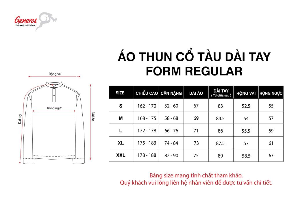 Áo Thun Dài Tay GENEROS MF140125356