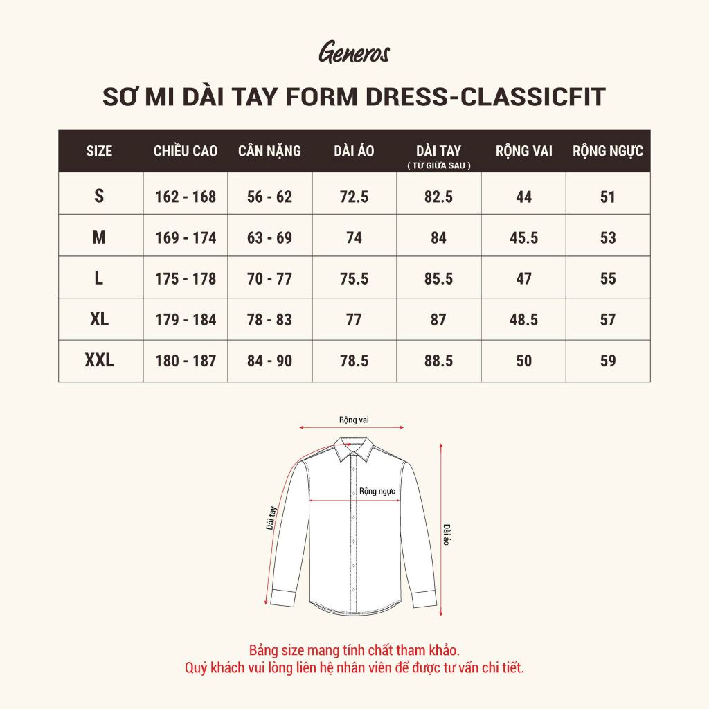 Áo Sơ Mi Dài Tay Classic Fit Generos 010126198MF #1