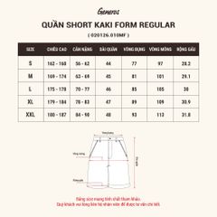 Quần Short Kaki Regular GENEROS 160126283MF