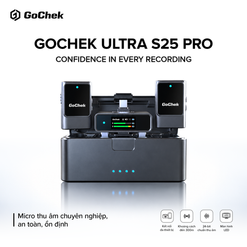  Micro thu âm không dây GoChek Ultra S25 Pro 