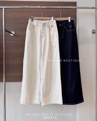  Quần jean chỉ nổi thêu nơ 3430 
