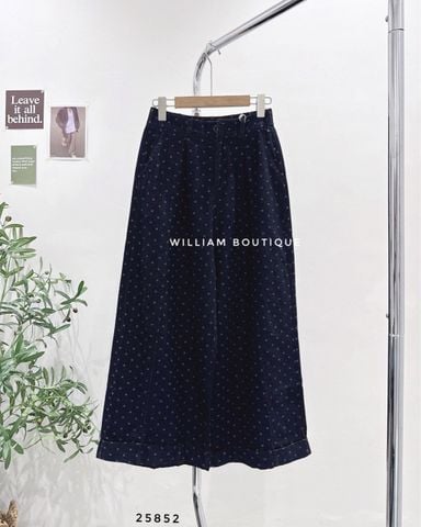  Quần jean ống rộng chấm bi 9016 