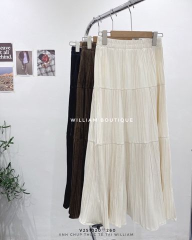  Váy nỉ xoè dập ly 1937 