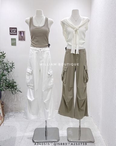  Quần jean suông túi hộp 8296 