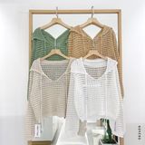  Áo len polo TD cột dây 