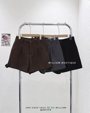  Quần short dạ lưng cao 8027 