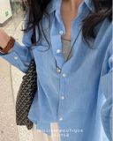  Áo sơ mi linen trơn 1 túi 3831 