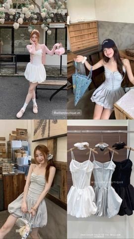  Đầm dây bí ngắn 3081 