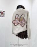  Áo hoodie rộng cún nơ CHOOSE 3322 