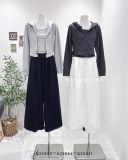  Set áo khoác thun ôm có nón + áo ba lỗ 8712 