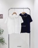  Áo thun cổ sen ren dây 1673 