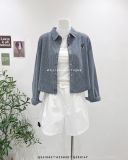  Áo sơ mi denim kẻ sọc 8089 