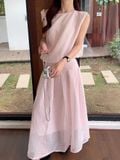  Set áo lệch vai + váy voan tơ 9752 