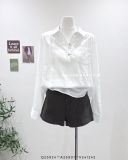  Áo sơ mi cổ V chui 6839 