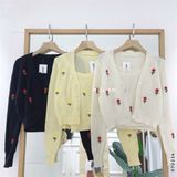  Áo len TD thêu bông + áo dây len 8119 