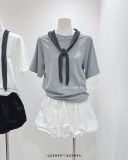  Váy bí ngắn eo xếp 8907 