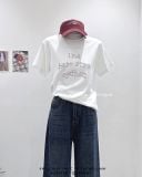  Áo thun chữ thêu 1509 