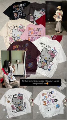  Áo thun oversize HELLO KITTY 8101 