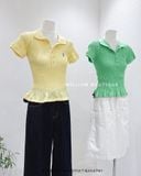  Áo polo thun nhún thêu ngựa 5905 