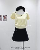  Áo len tim cổ vuông 3626 