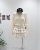  Áo dệt kim mỏng trơn tay dài 5627 
