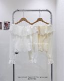  Áo sơ mi xô ren bí trễ vai 2595 