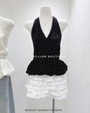  Váy vải cotton bèo nhiều tầng 5570 