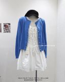  Áo khoác cardigan len gân cổ tròn 5589 