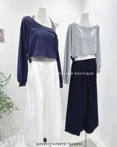  Set áo tay dài + áo dây cổ yếm 8937 