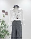  Quần jean suông rộng kẻ sọc 9015 