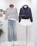  Áo khoác cardigan len sọc 1205 