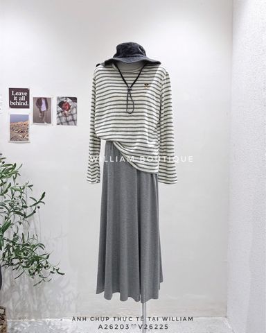  Váy thun dáng A xoè 26101 