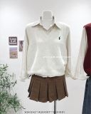  Áo sơ mi kẻ sọc + gile len 7212 