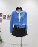  Áo khoác cardigan len gân cổ tròn 5589 