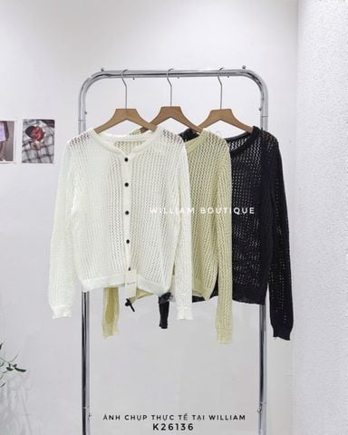  Áo khoác cardigan len lưới mỏng 1185 