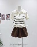  Váy quần dạ phồng đính nút 2532 