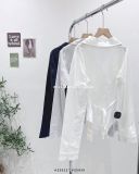  Áo sơ mi cổ V form ôm 6806 