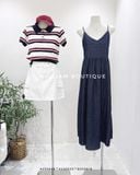  Áo thun polo sọc đen đỏ 5776 
