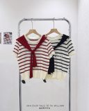  Áo dệt kim sọc kèm khăn 0920 