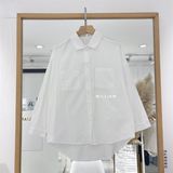  Áo SM cotton trắng 2 túi 240 