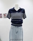  Áo dệt kim kẻ sọc thêu ngựa 8712 