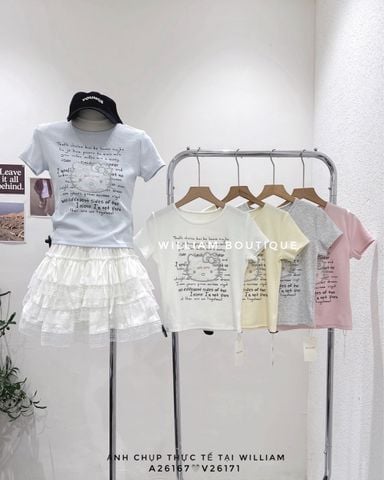  Áo thun KITTY ren chữ 3316 