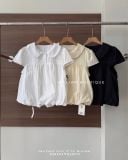  Áo sơ mi chấm bi dáng bí 80428 