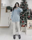  Áo len cutout cổ 1068 