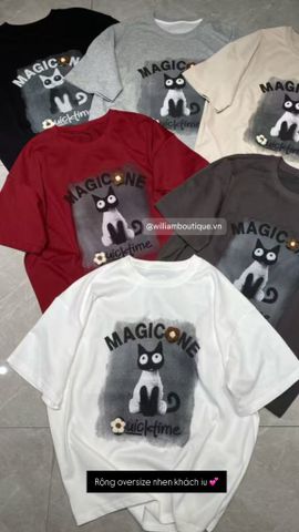  Áo thun oversize MÈO HOA 8120 